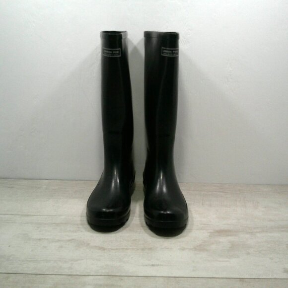 London Fog Classic Thames Black Knee-high Waterproof Rain Boots Size 8 - Picture 2 of 9